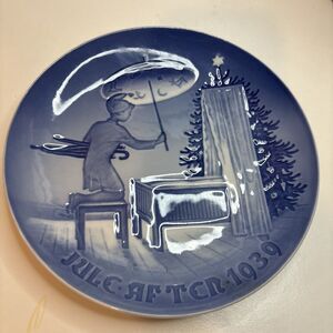 Bing & Grondahl /B&G 1939 Christmas Plate " Ole Lockeye The Sandman " READ